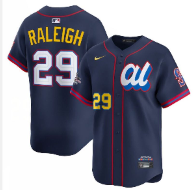 Men 2025 Seattle Mariners #29 Raleigh Blue All star Nike MLB Jersey style 4